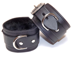 Fleece Lined Lockable Wrist Restraint Cuffs